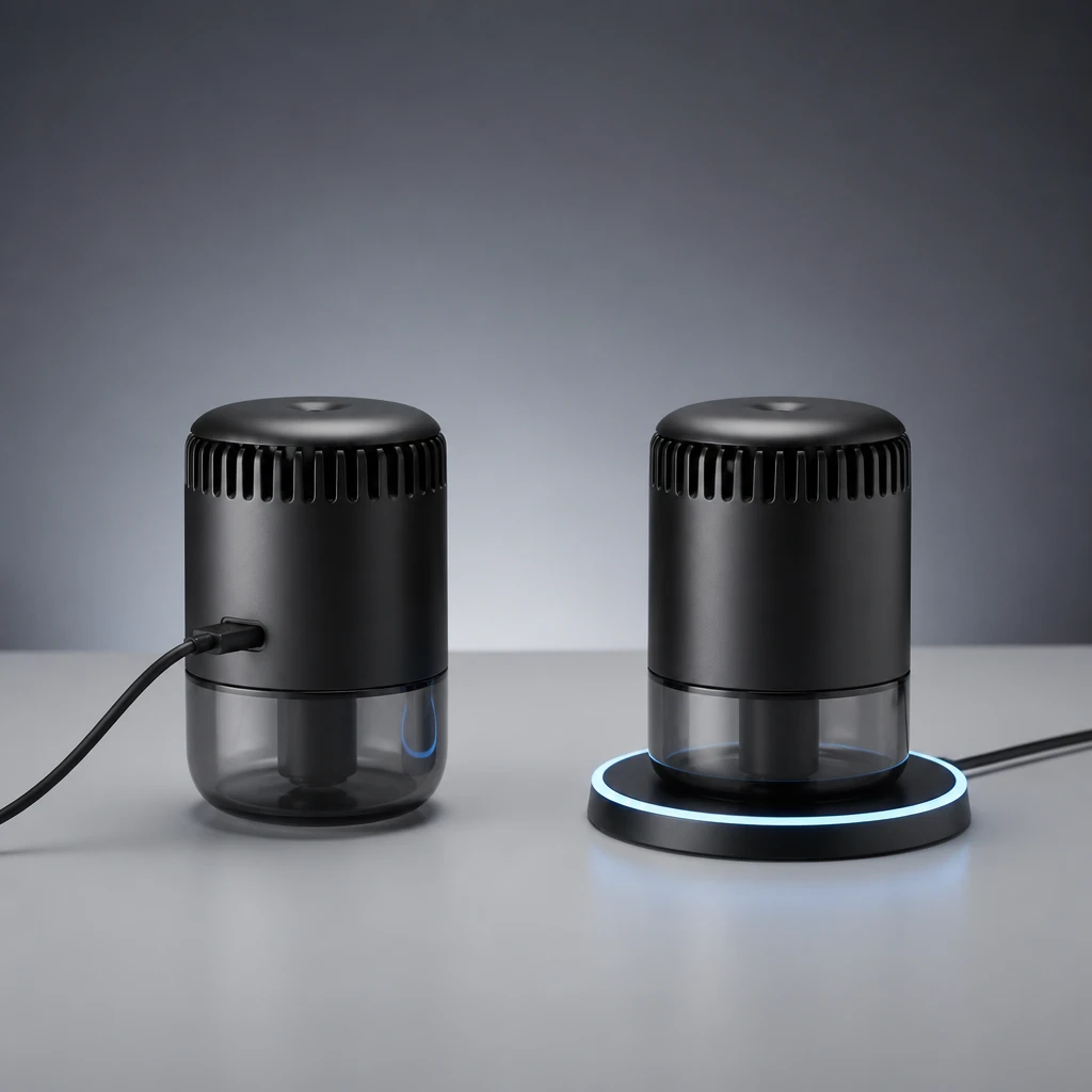 Charging solutions for car air fresheners: a comparison between wired charging and wireless charging