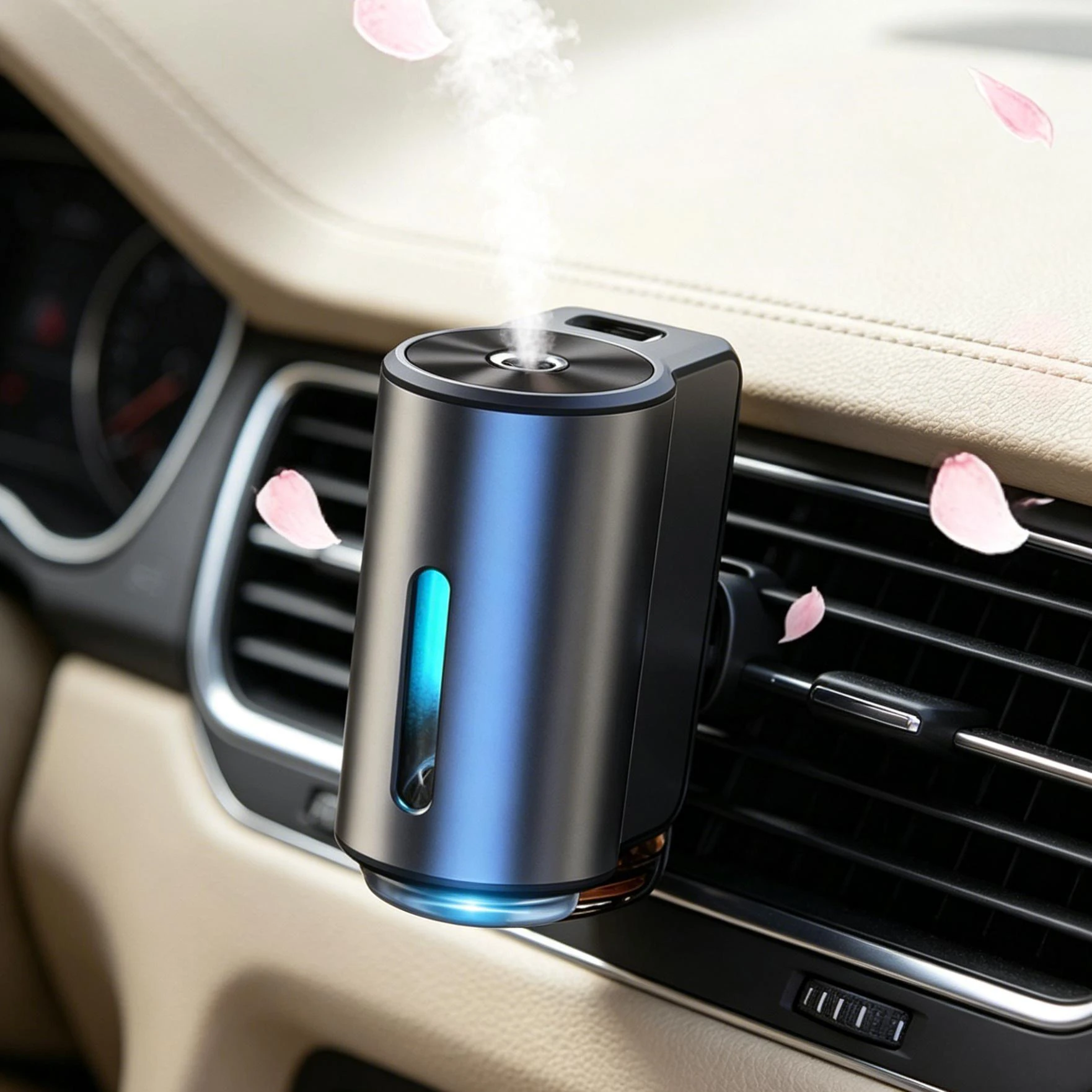 SOCELI Alloy Smart Car Aroma Diffuser (USB Charging, Vent Clip Type)