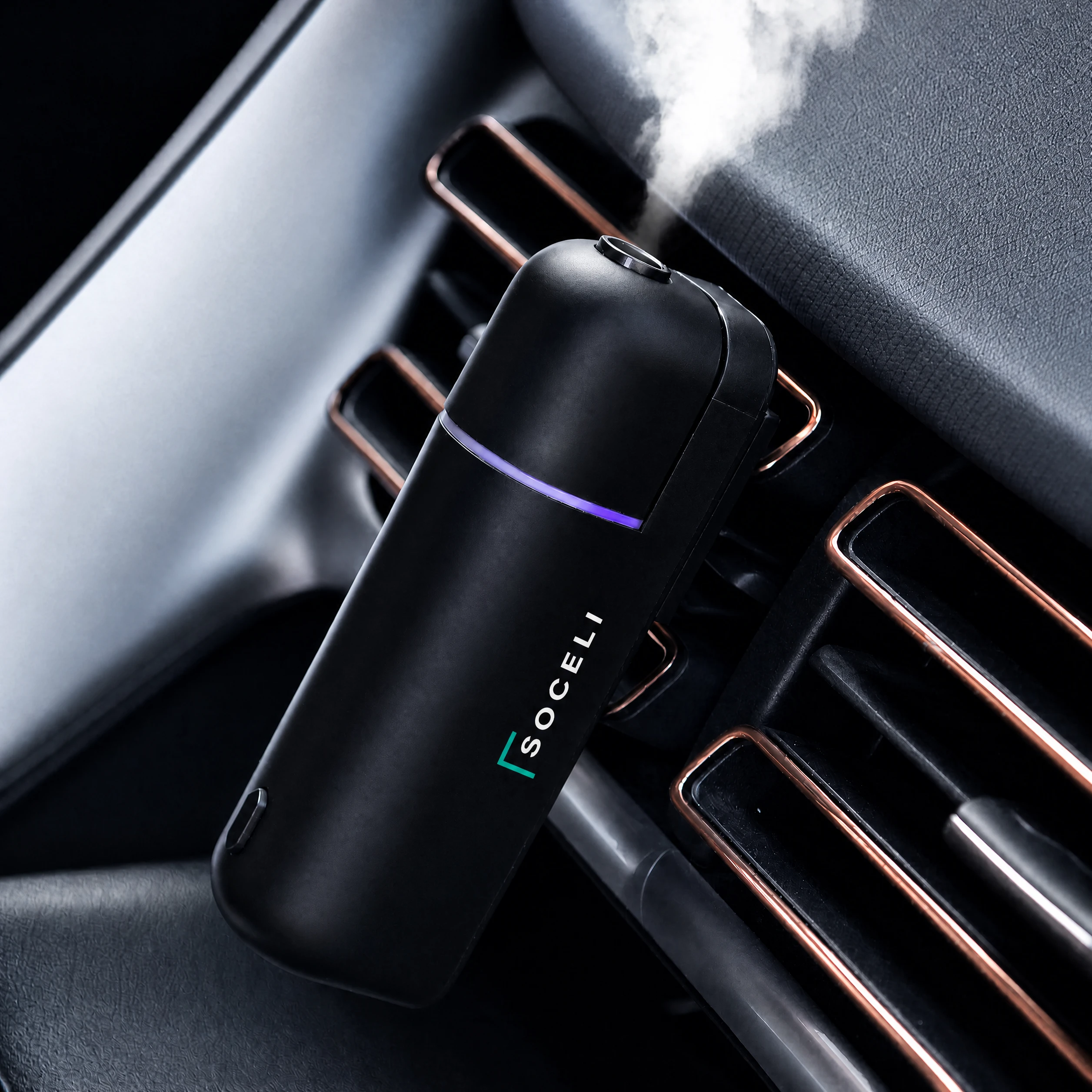 SOCELI Smart Car Aroma Diffuser (USB Charging · Vent Clip Type)