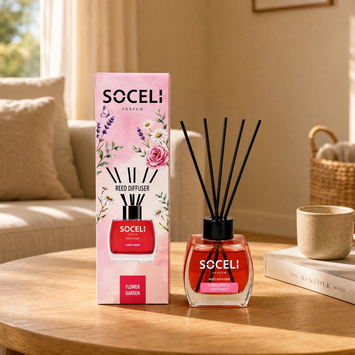 SOCELI 藤条无火香薰 - 液体空气清新剂 - 办公桌面